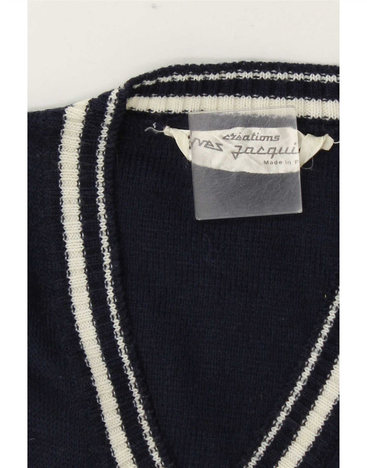 Regata masculina vintage com colete médio azul marinho