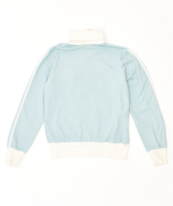 ADIDAS Womens Tracksuit Top Jacket EU 44 Grande Azul Algodão Esportes
