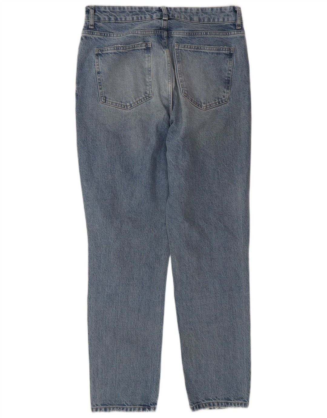 Zara Jeans feminino angustiado cônico UE 42 grande W32 L30 azul