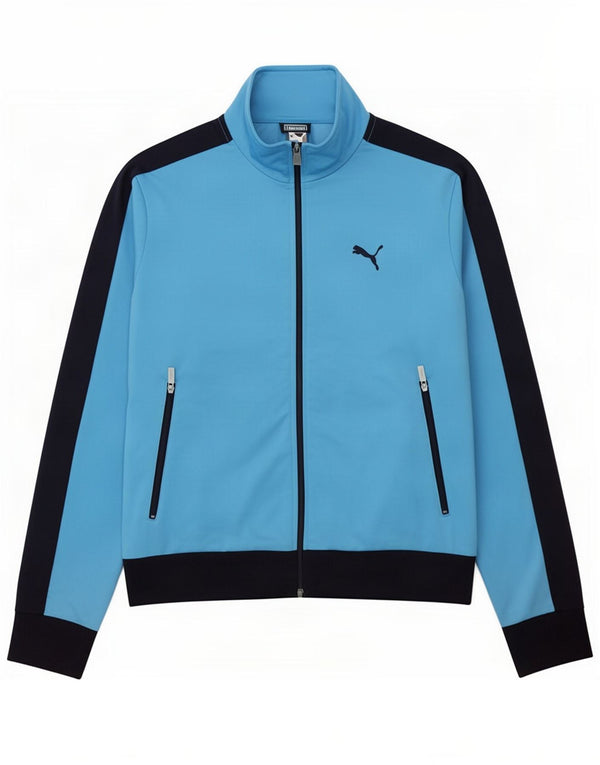 Puma Mens Tracksuit Top Jacket Pequeno Azul Colorblock Poliéster