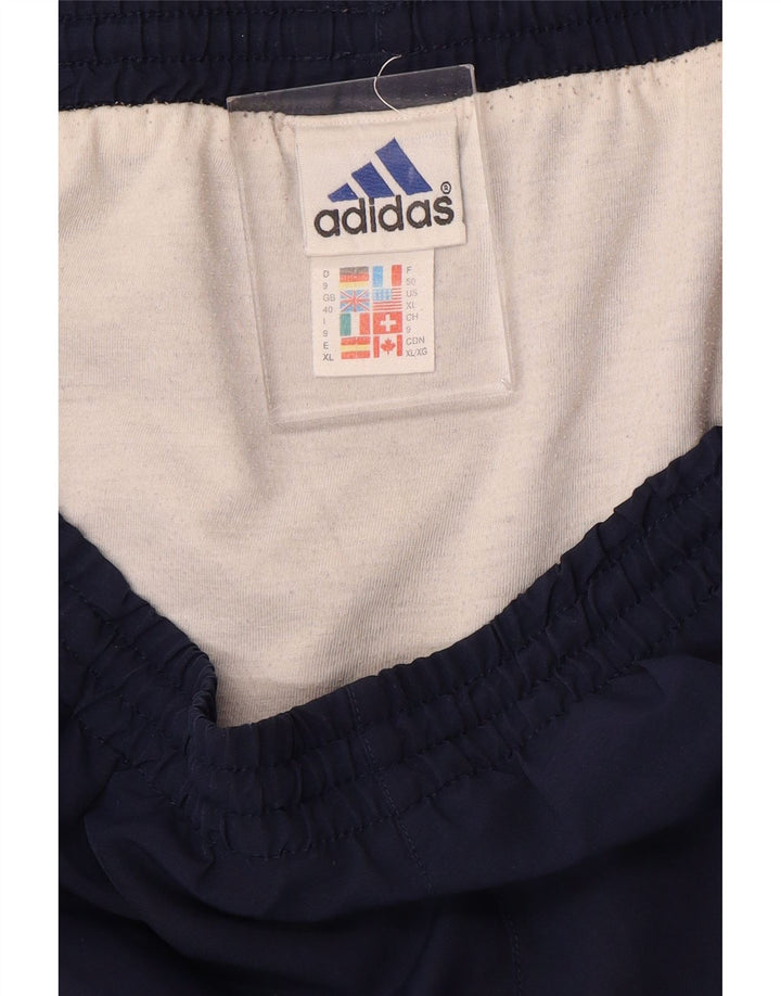Shorts esportivos gráficos masculinos ADIDAS XL azul marinho colorblock poliéster
