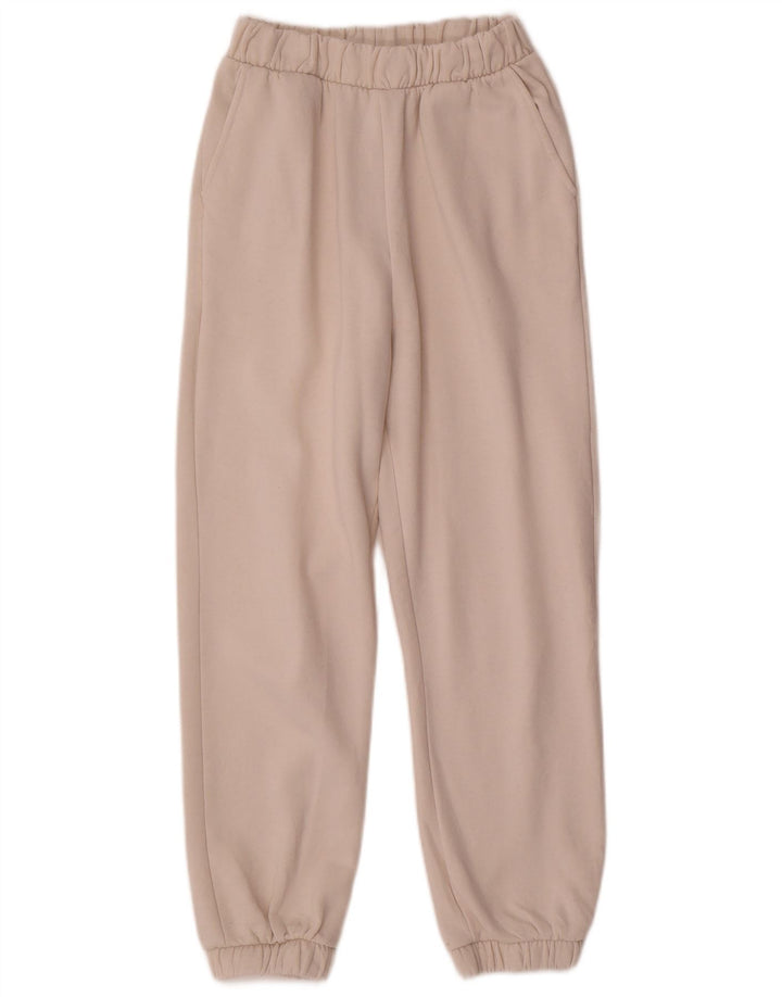 Zara Womens Crop Full Tracksuit UK 14 Médio Algodão Branco
