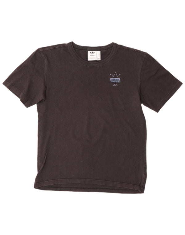 ADIDAS Mens Graphic T-Shirt Top Pequeno Algodão Preto
