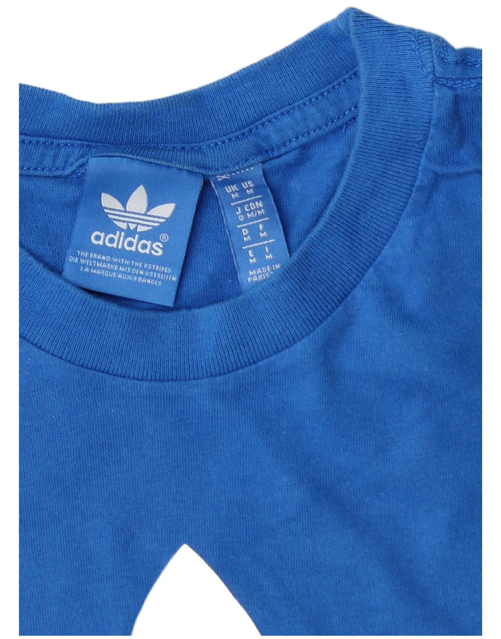ADIDAS Mens Graphic T-Shirt Top Médio Algodão Azul