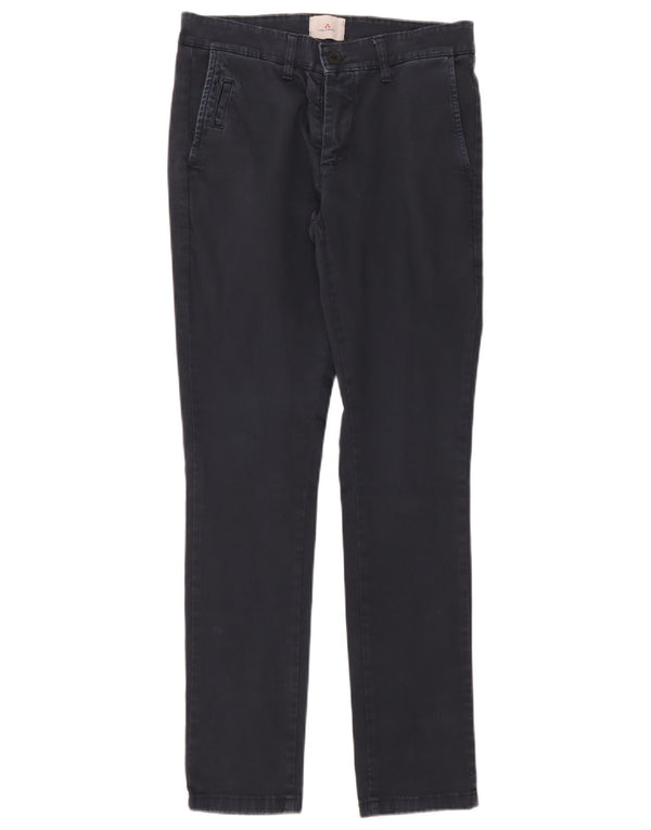 PEUTEREY Calça Chino Masculina Slim IT 44 XS W30 L32 Algodão Azul Marinho