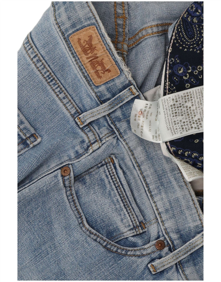 Calça jeans feminina Levi's 525 Straight W32 L32 azul algodão