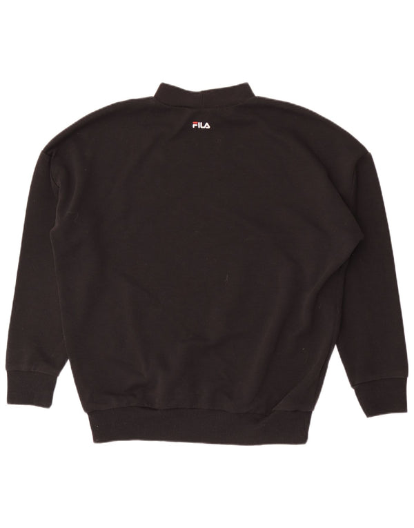 Fila Mens Loose Fit Moletom Jumper Pequeno Poliéster Preto