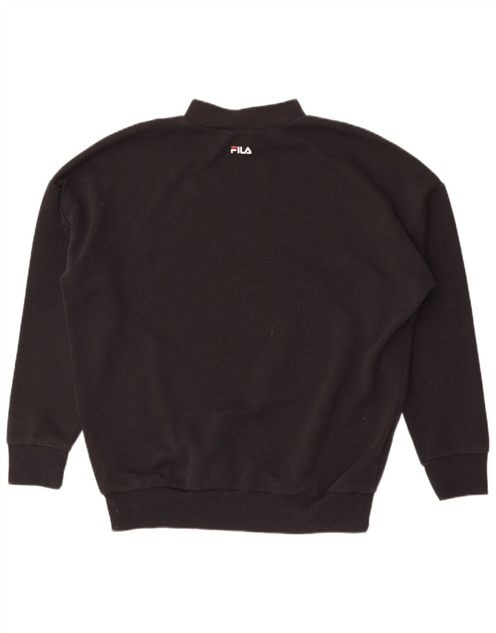 Fila Mens Loose Fit Moletom Jumper Pequeno Poliéster Preto