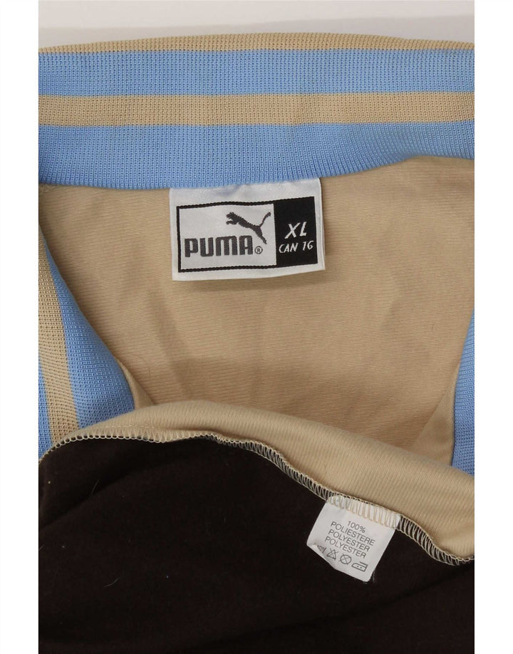 Puma Mens Tracksuit Top Jacket XL Bege Colourblock Poliéster