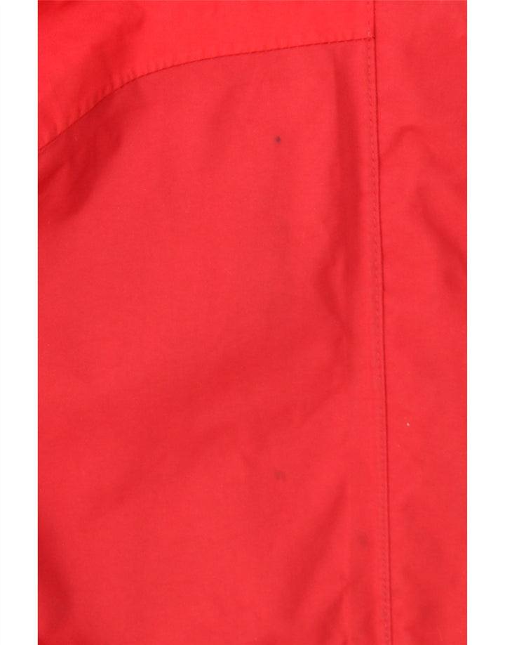 Jaqueta de chuva feminina com capuz JACK WOLFSKIN Reino Unido 8/10 pequena poliamida vermelha