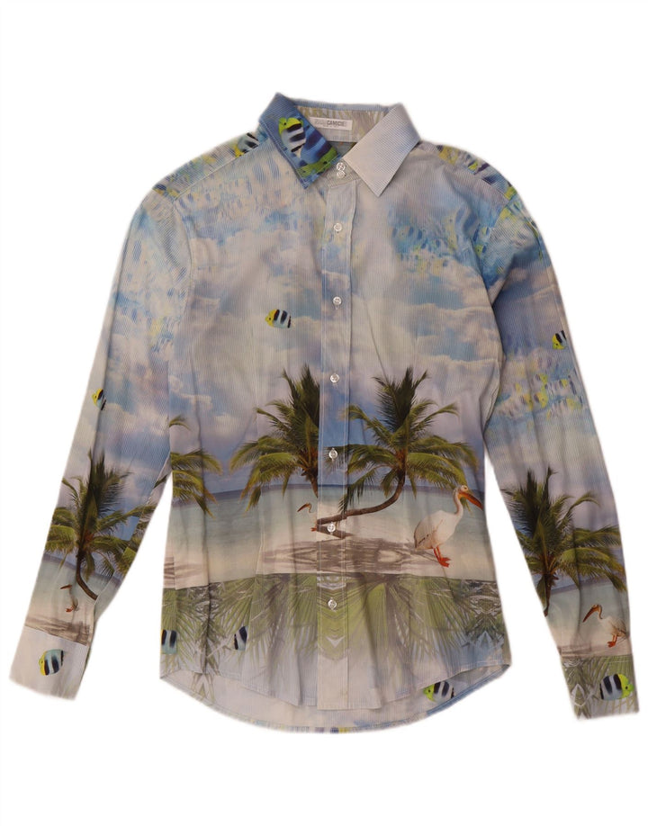 Camisa gráfica masculina Naracaminee XS azul havaiana