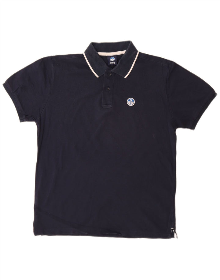 Camisa polo masculina North Sails XS azul marinho algodão