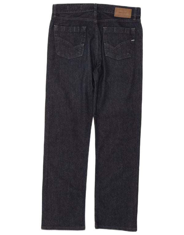 Gas Mens Straight Jeans W34 L31 Azul Marinho Algodão