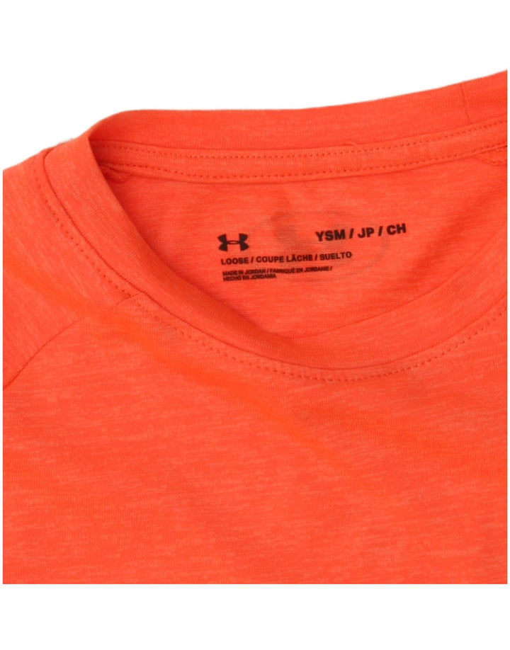 Camiseta Under Armour Boys Top 7-8 Anos Pequeno Laranja