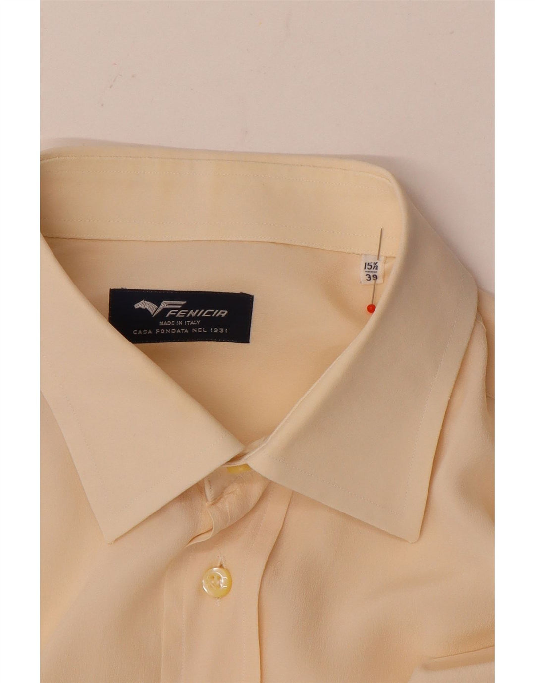 Camisa masculina Fenicia tamanho 39 15 1/2 médio off white