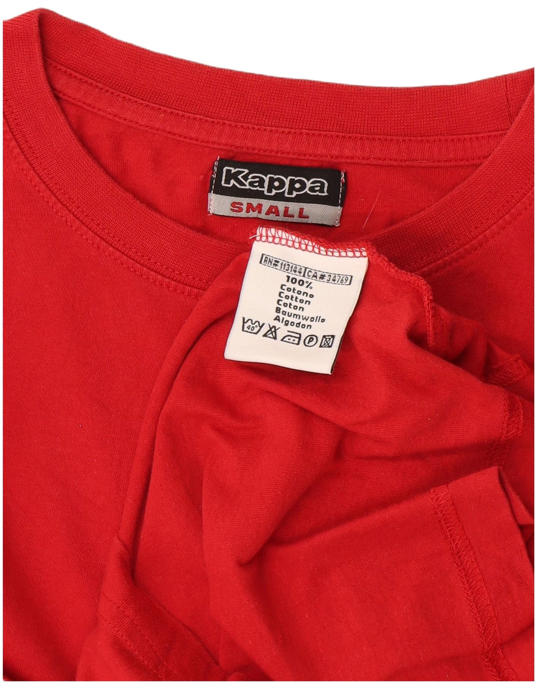 Camiseta masculina Kappa Top pequeno algodão vermelho