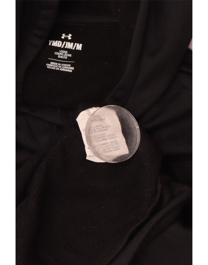 Suéter com capuz gráfico solto UNDER ARMOUR para meninas 9-10 anos médio preto