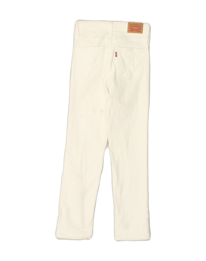 LEVI'S Womens Slimming Fit Slim Jeans W25 L26 White | Vintage Levi's | Thrift | Second-Hand Levi's | Used Clothing | Messina Hembry 