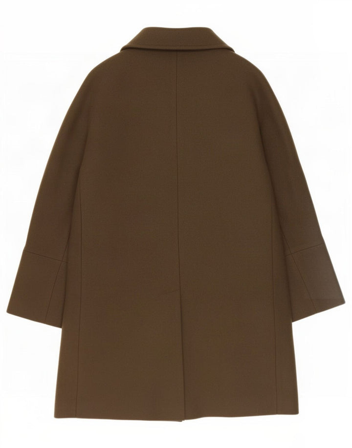 Sobretudo feminino Massimo Dutti UK 16 grande lã cáqui