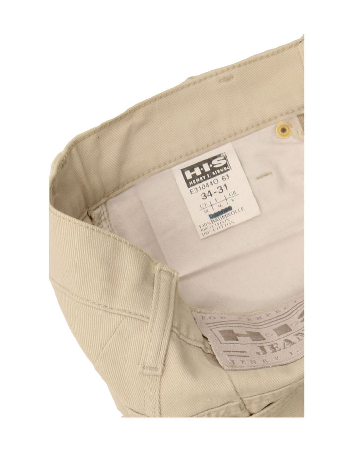 H.I.S Womens Tapered Jeans  W34 L31 Beige Cotton Vintage H.I.S and Second-Hand H.I.S from Messina Hembry 