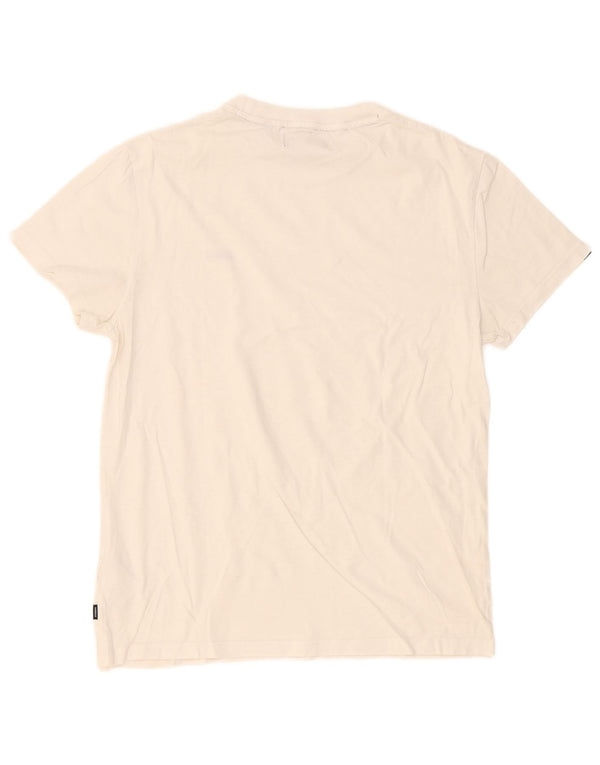 Camiseta masculina Superdry Top grande algodão branco
