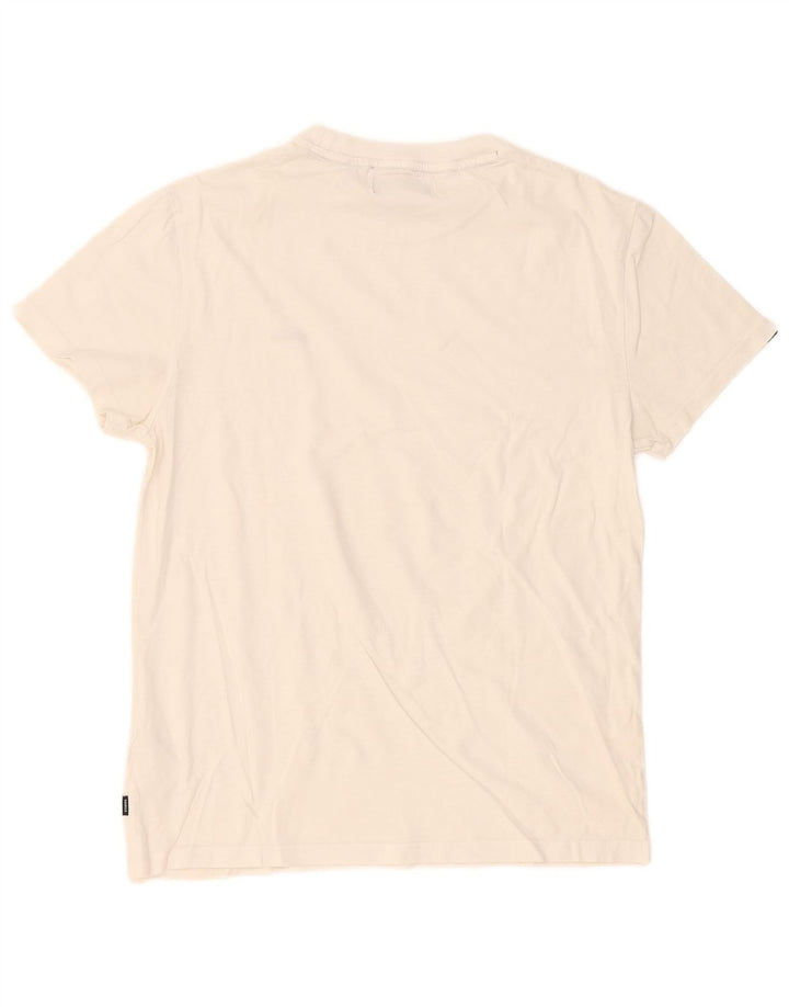 Camiseta masculina Superdry Top grande algodão branco