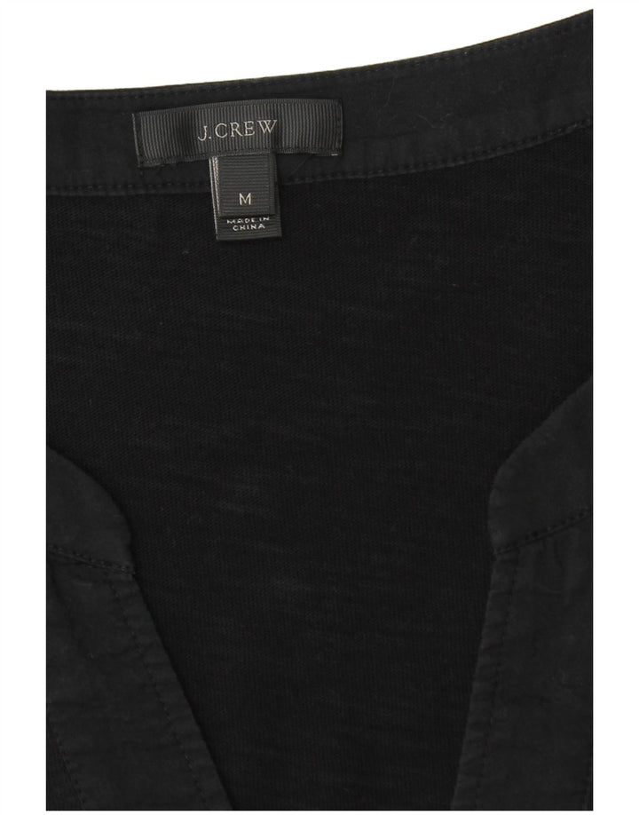 J. Crew Vestido túnica feminino manga 3/4 Reino Unido 14 algodão preto médio