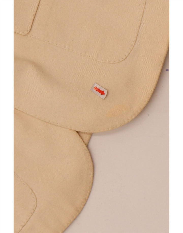 Ralph Lauren Jaqueta blazer feminina de 2 botões EUA 6 algodão bege médio