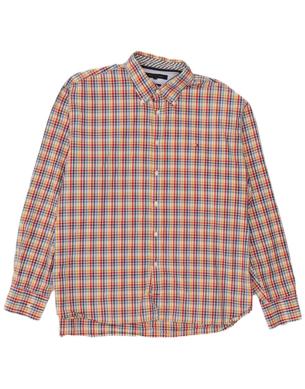 Camisa masculina Tommy Hilfiger 2XL algodão xadrez multicolorido