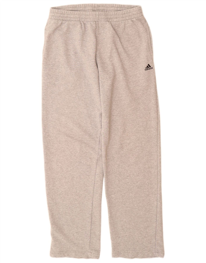 Adidas Mens Calças de treino cinza médio algodão manchado