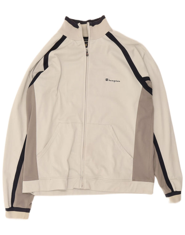 Champion Mens Treino Top Jacket XL Branco Colourblock Poliéster