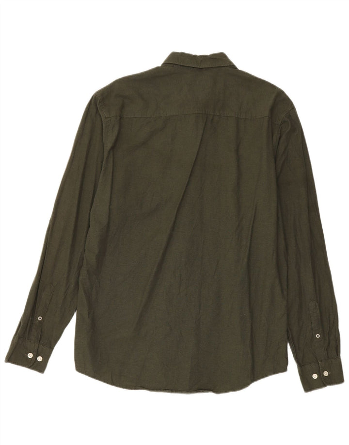 Camisa masculina Jack & Jones grande algodão cáqui