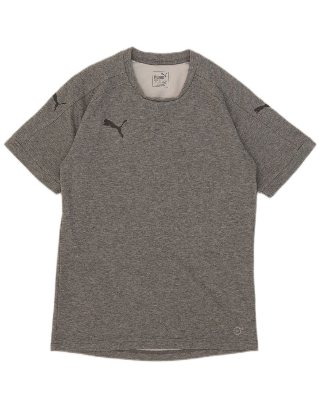 Camiseta masculina Puma Top cinza médio algodão manchado