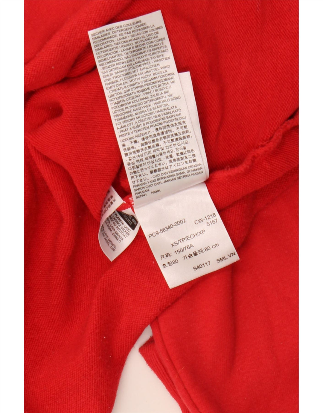Moletom feminino com estampa oversized LEVI'S UK 6 XS algodão vermelho