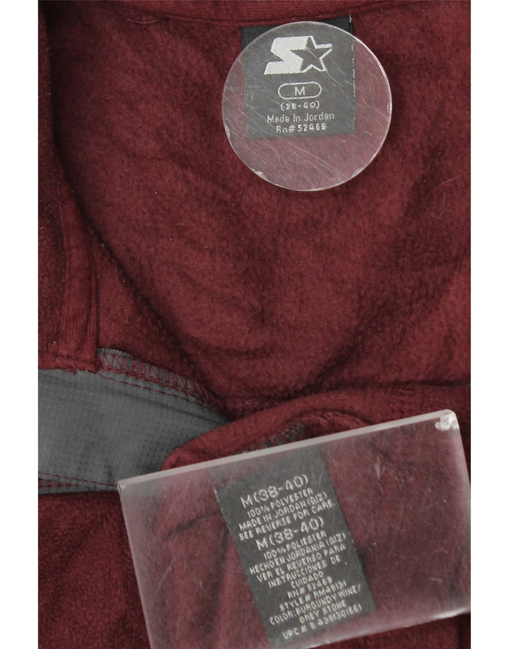 Jumper de lã masculino Starter com gola e zíper Reino Unido 38/40 bloco colorido marrom médio