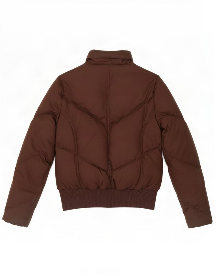 Jaqueta bomber acolchoada feminina Tommy Hilfiger Reino Unido 10 pequeno poliéster marrom