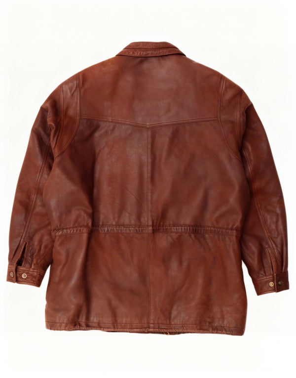 Jaqueta de couro masculina Morena IT 52 XL marrom