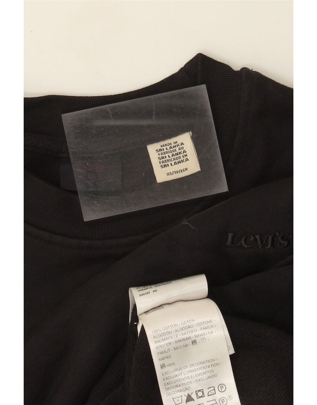 Suéter oversized feminino Levi's UK 6 XS algodão preto