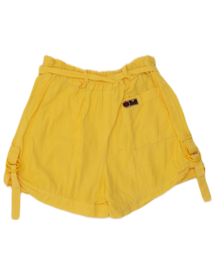 Shorts cargo feminino vintage W28 médio amarelo
