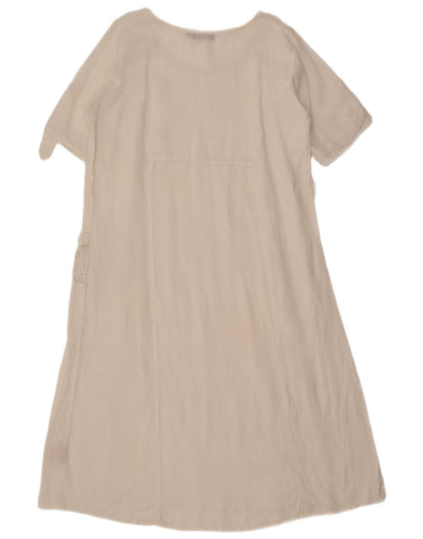 Vestido feminino grande linha A Positano by Jean Paul UK 14 médio off white