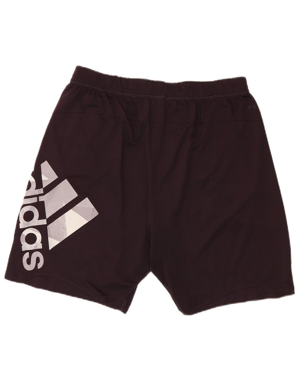 Shorts esportivos gráficos masculinos Adidas médio preto poliéster