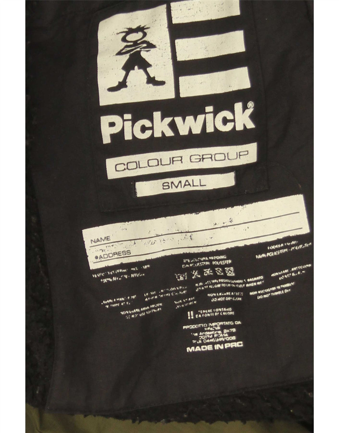 Jaqueta Parka feminina grande com capuz Pickwick Reino Unido 10 bloco colorido verde pequeno