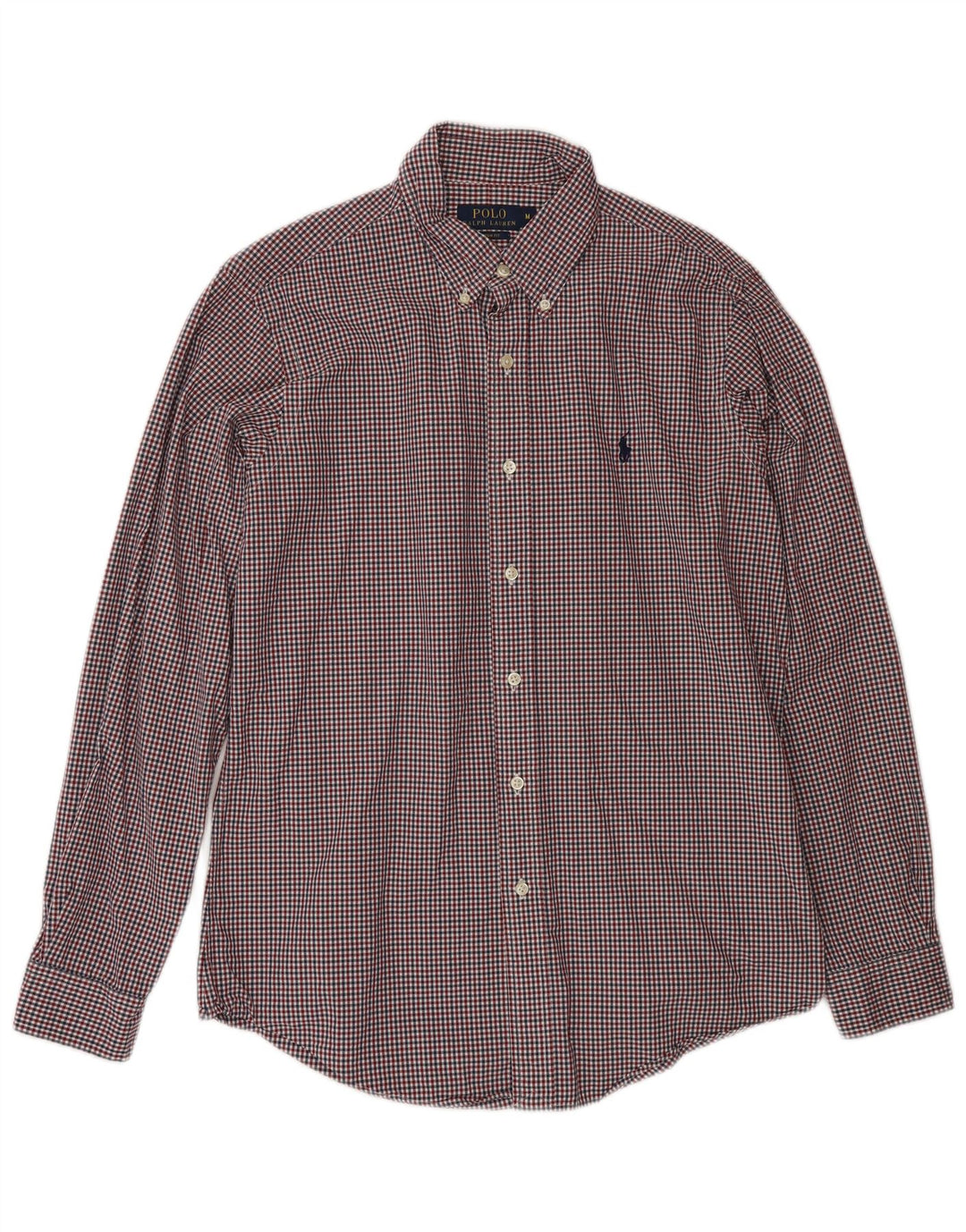 Polo Ralph Lauren Camisa masculina de ajuste personalizado médio algodão guingão multicolorido