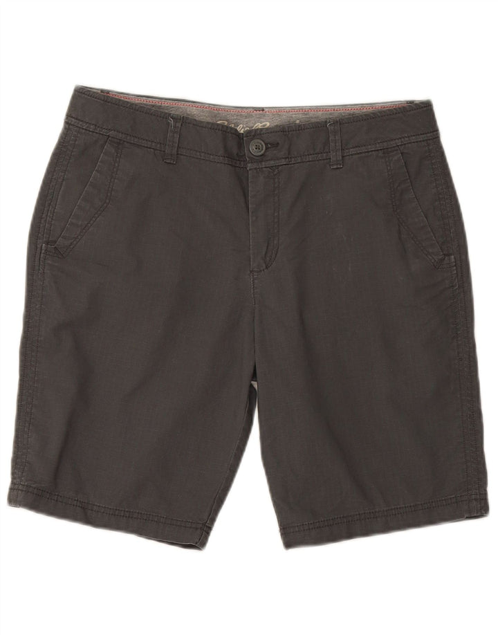 EDDIE BAUER Shorts Chino feminino US 8 médio W32 algodão cinza