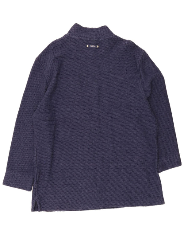 Moletom masculino Weird Fish com zíper e gola 2XL algodão azul marinho