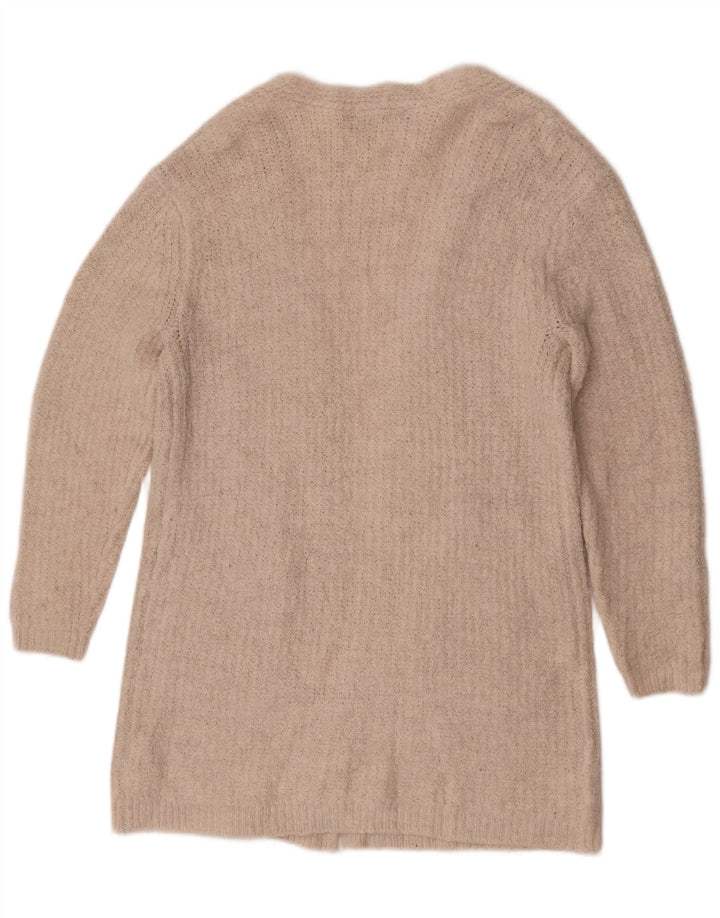 Suéter cardigã feminino Longline Marks & Spencer Reino Unido 12 Médio Off White