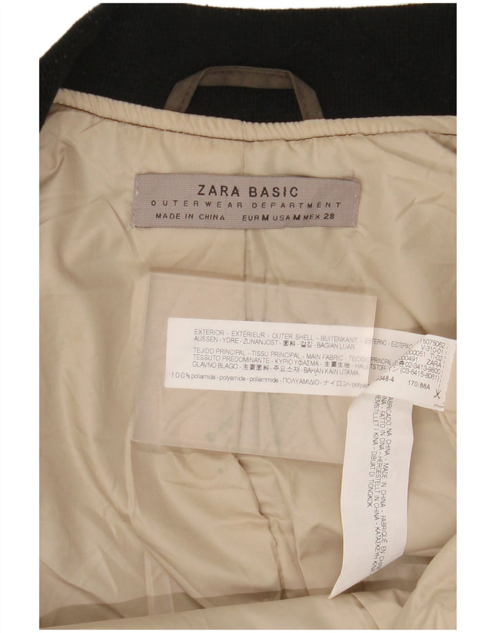 ZARA Jaqueta bomber feminina oversized UK 14 Medium Khaki Colourblock