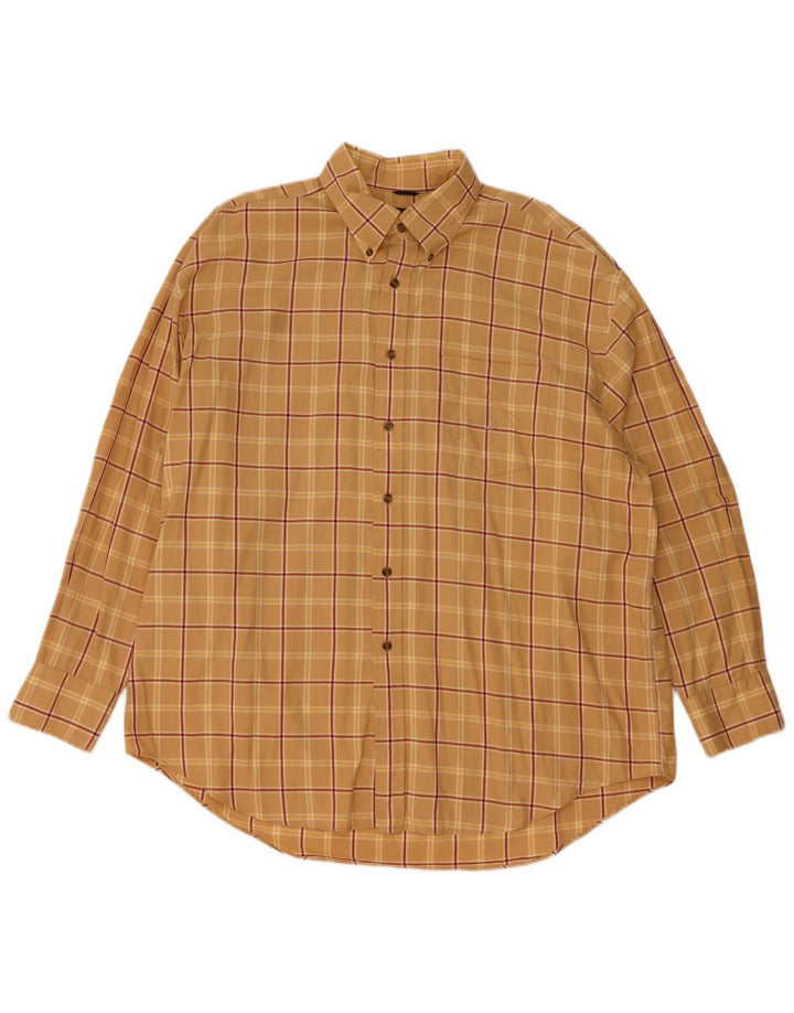 Camisa masculina Nautica 2XL algodão xadrez amarelo