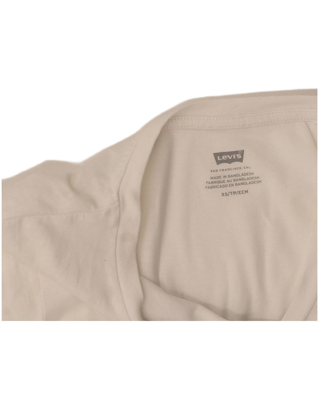 Camiseta feminina gráfica LEVI'S UK 6 XS branca