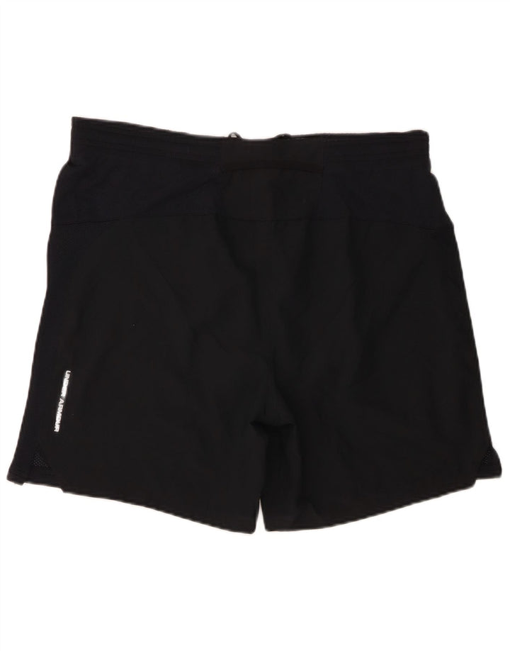 Shorts esportivos masculinos Under Armour Heat Gear Regular Fit médio preto